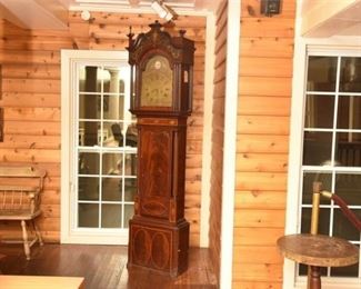 1. James Thomas 1819th Cent Inlaid Moon Phase Dial Grandfather Clock