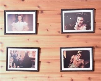 14. Four 4 Framed Gone With The Wind Photographs