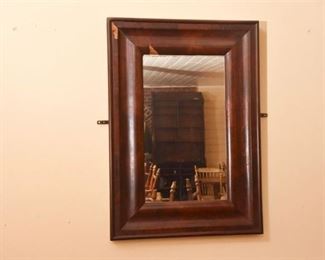 Antique American Empire Mahogany Framed Mirror