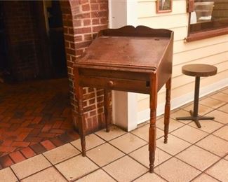 Antique Wooden Students Deak