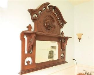 Carved Wood Wall Mirror