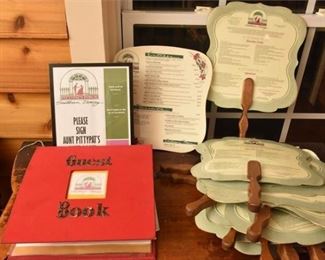 Collectors Items PITTY PATS PORCH Guest Book Fans and Framed Flyer