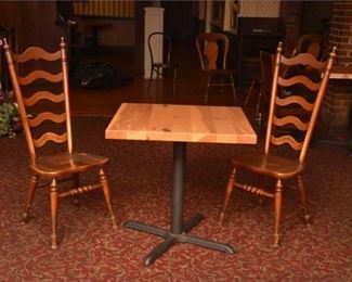 Dining Table and Two 2 Chairs By TELL CITY