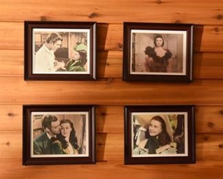 Four 4 Framed Gone With The Wind Photographs