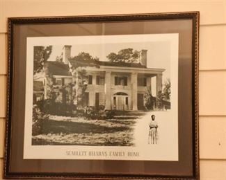 Framed Photo Of Scarlett OHaras Family Home