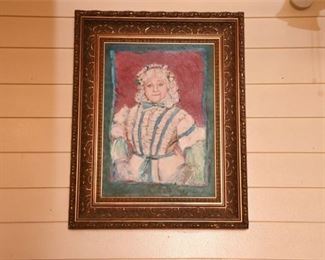 Framed Oil On Canvas Portrait Signed