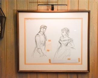 Framed Sketch With Showcase Light