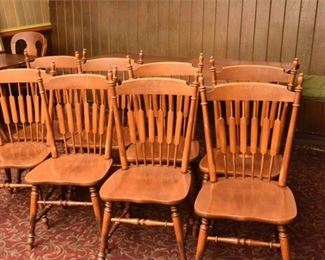 Group Lot Of Spindle Back Chairs