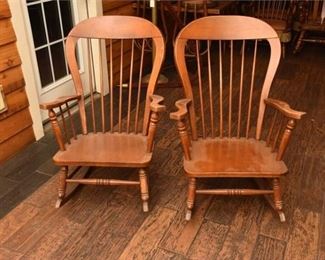 Pair Of Spindle Back Rocking Chair