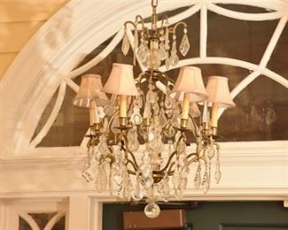 Prisim Glass and Metal Chandelier