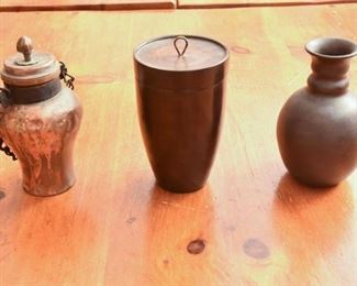 Three Metal Vessels