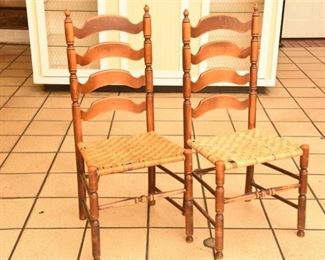 Two 2 Ladderback Side Chairs