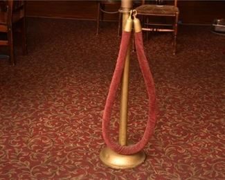 Velvet Rope and Brass Stand