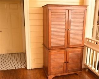 Wooden Cabinet With Shutter Doors