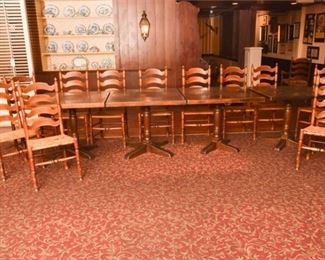 Four 4 Tables Twelve 12 Chairs