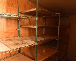 Group Lot Of Metal Shelving