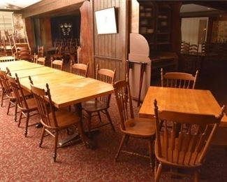 Group Lot Of Tables and Chairs