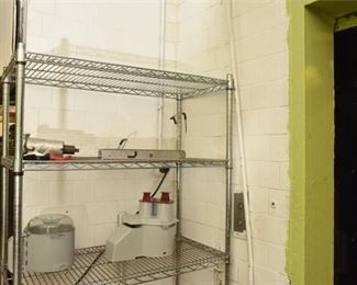 Metal Shelf With Contents