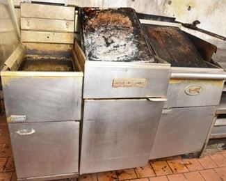 Three 3 Commercial Fryers