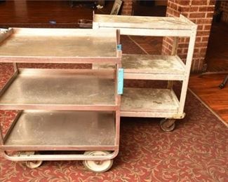 Two 2 Metal Rolling Carts