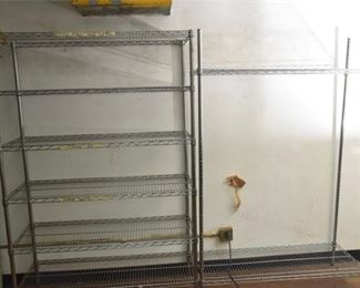 Two Metal Shelves