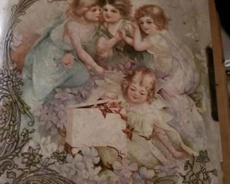 Antique victorian photo album