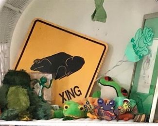 Frog crossing sign