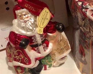 Waterford Santa Ornament