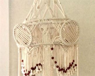 Vintage macrame plant holder