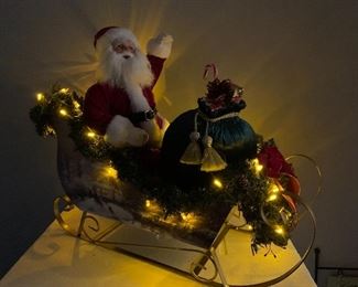 Thomas Kinkade by Bradford Exchange Sleigh Santa Doll