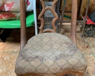 Carved wood side chair - use your imagination to make this spectacular!