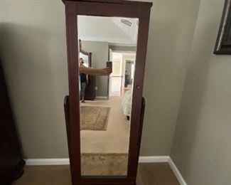Dressing mirror storage cabinet 