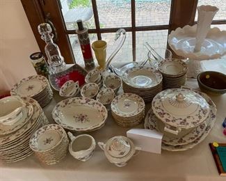 Thomas Ivory Bavarian Germany large set of china with serving pieces