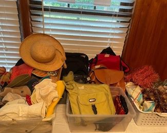 purses, hats, scarves