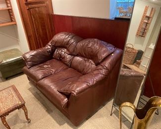 leather loveseat