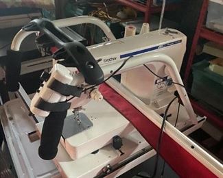 brother sewing machine long arm with stand