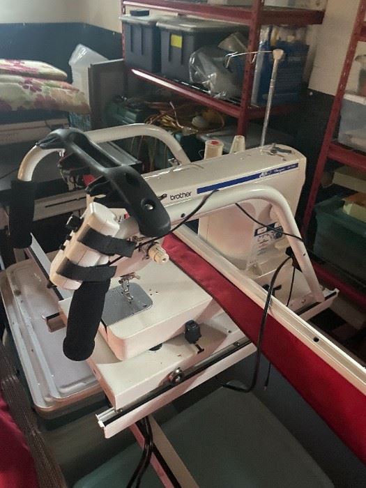 brother sewing machine long arm with stand