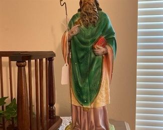 Large chalk ware St Patrick 