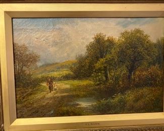 Original Charles Shaw painting. Pastoral scene