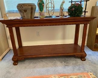 Mahogany sofa console table, solid wood
