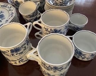 Blue Danube, blue onion soup mugs
