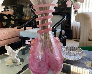 Venetian Glass Vase, Murano Italy
