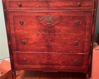 WALNUT CHEST OF DRAWERS $75