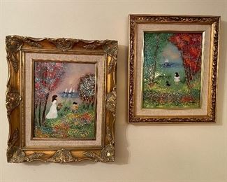 CARDEN HANDPAINTED ENAMELS 10 X 18"    $75 EACH