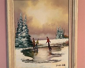 JOHN BAKER SMITH OIL ON CANVAS  ICE SCATTERS  16 X 20 "   $125
