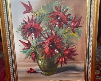 LEO RITTER OIL ON CANVAS STILL LIFE 20 X 24"   $250