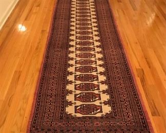 HANDMADE BAKHARA RUG 9'10" X 2'8"   $375