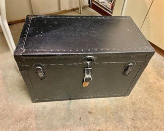$60  Vintage steamer trunk, 19" H x 31" W x 17" D.
