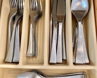  $50 Oxford Hall stainless flatware set.  6 place settings.  