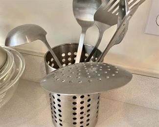 $150    Dansk  5 assorted serving/cooking utensils (container is not Dansk but it is included)